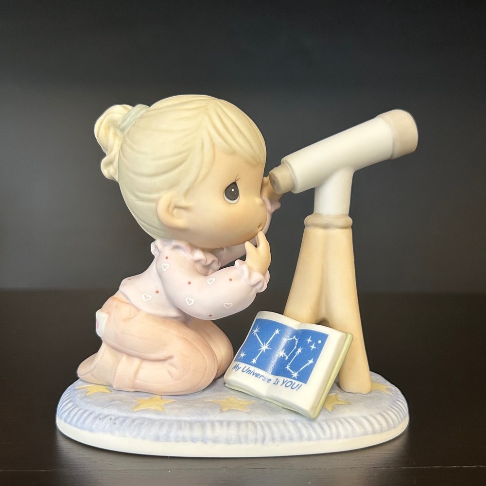 Precious Moments My Universe Is YOU Girl Telescope Figurine READ Small Break